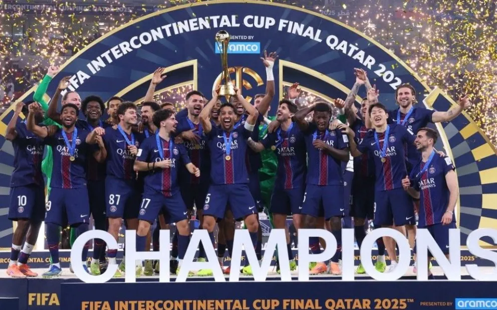 Los jugadores de París Saint-Germain celebran la conquista de la Copa Intercontinental. Foto: PSG 