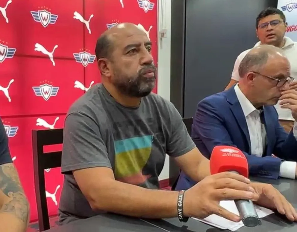 Omar Mustafá (izq.) y Yuri Gil durante la conferencia de prensa de este viernes. Foto: captura de video