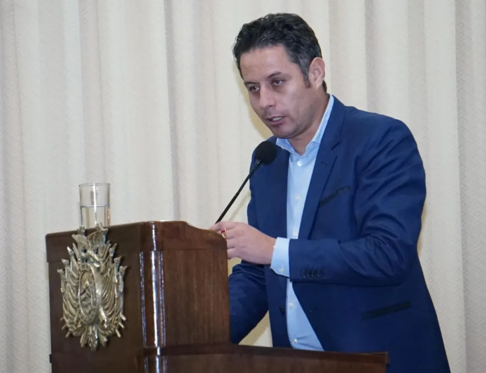 El vicepresidente Edmand Lara en una imagen de este sábado. Foto: APG