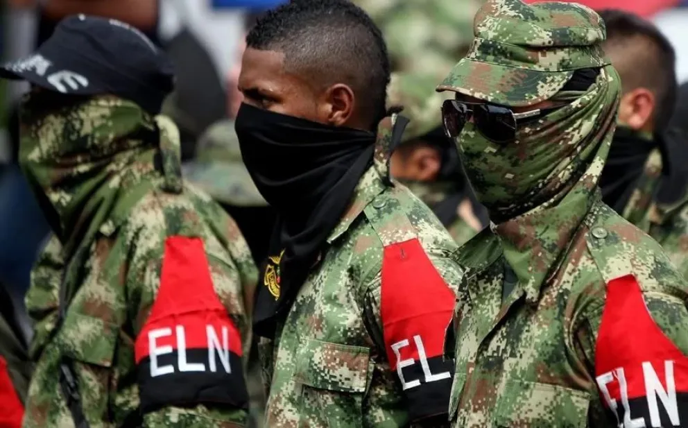 Integrantes de ELN en Cali en una imagen de archivo. Foto: EFE
