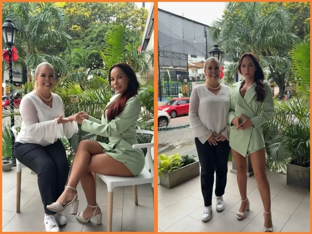 Flores con Sosa en imágenes tomadas de las redes de la modelo.