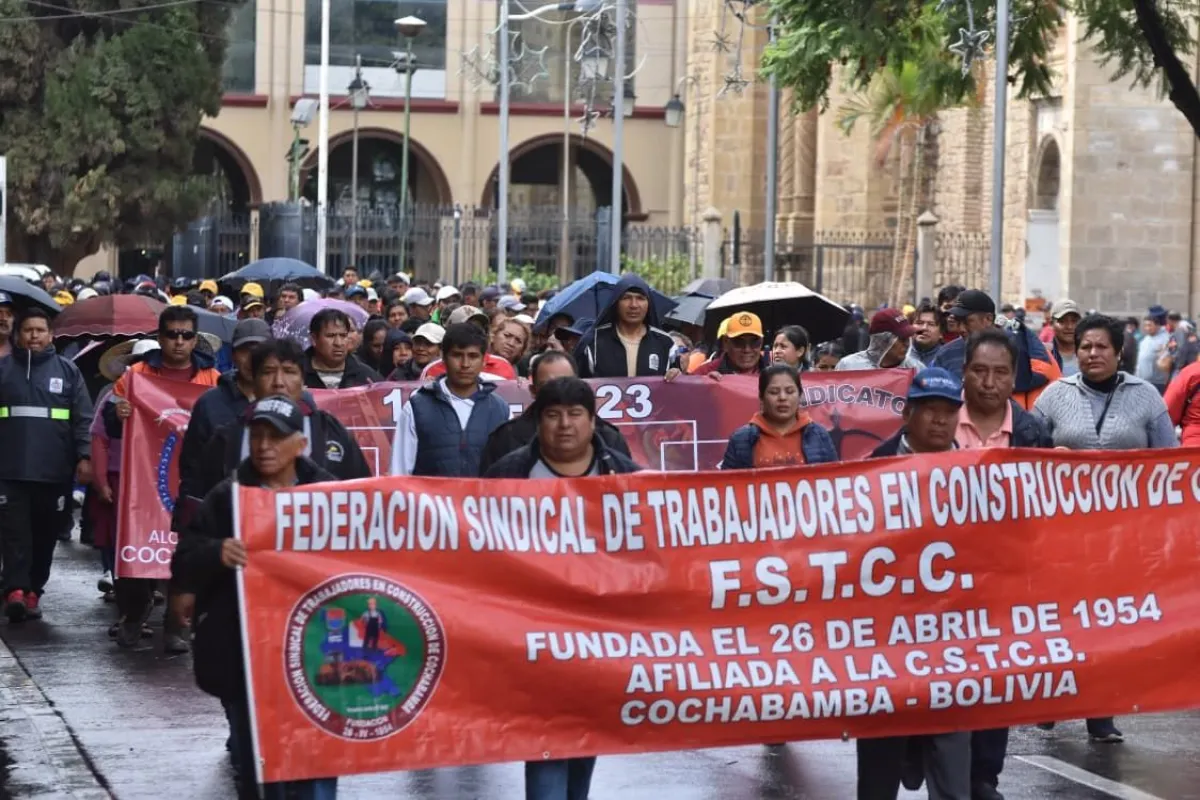 La marchas en Cochabamba. Foto: APG. 