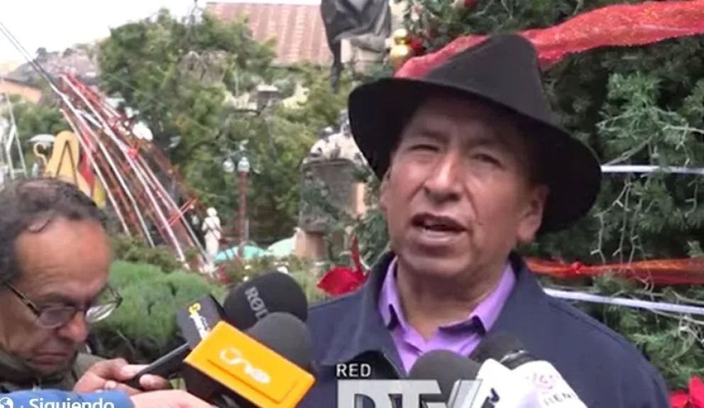 Gualberto Cusi lanzó su candidatura a la Gobernación de La Paz. Foto: Captura de video