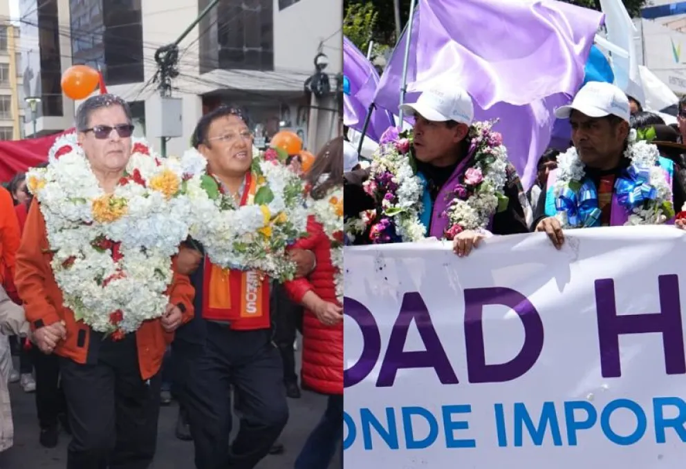 Los candidatos por Venceremos e Innovación Humana. Fotos: APG, composición Visión 360 