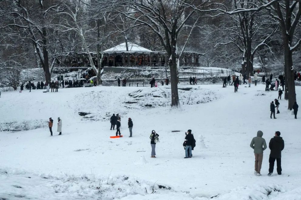 Clima invernal en Central Park, Nueva York, EE.UU., el 27 de diciembre de 2025. Foto: EFE