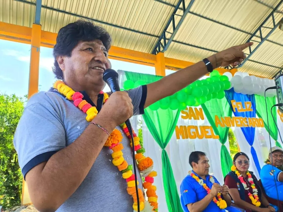 Evo Morales, en una anterior actividad. Foto: RRSS del exmandatario 