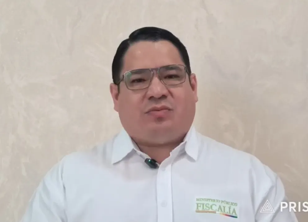 El fiscal general del Estado, Roger Mariaca, en una captura de video.