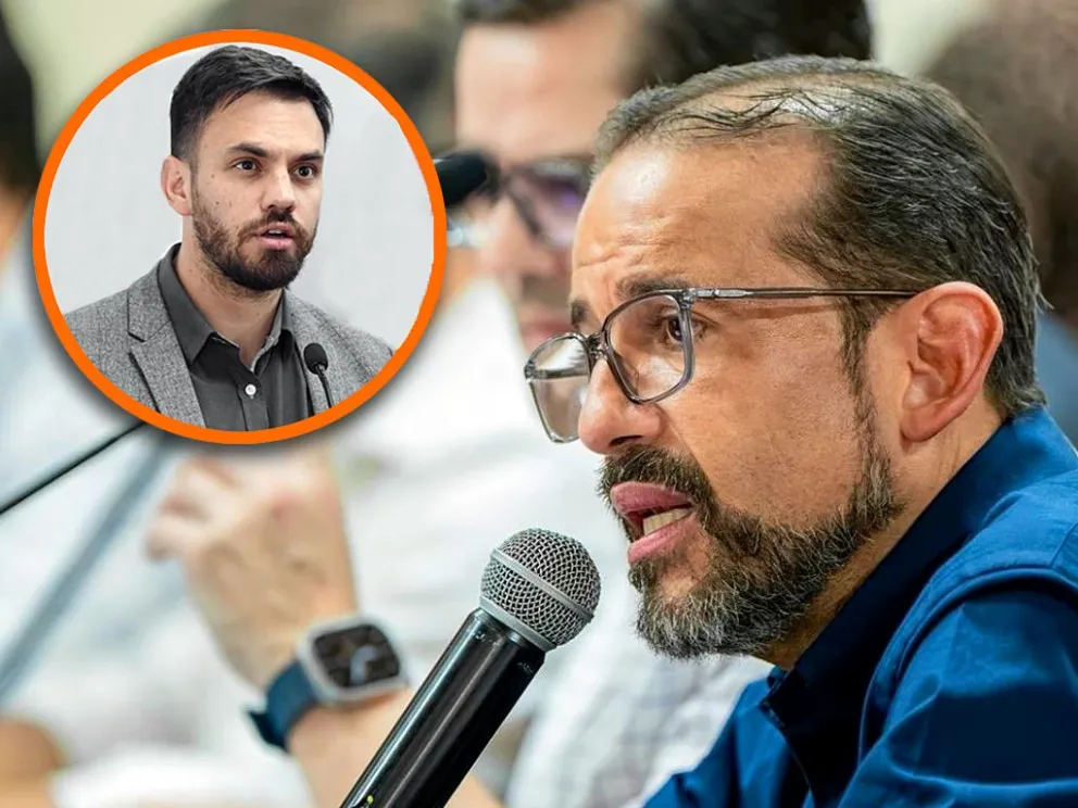 Luis Fernando Camacho en una anterior actividad. Fotos: RRSS y ABI. Montaje: Visión 360 