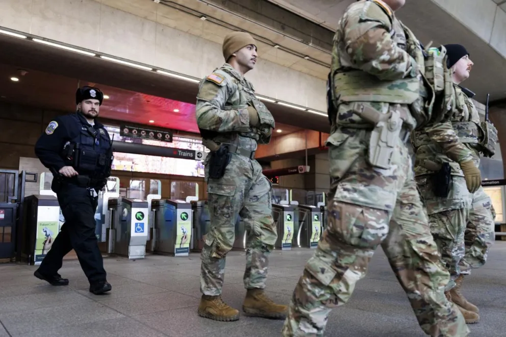 Fotografía de archivo de miembros de la Guardia Nacional en Washington (EE.UU.). Foto: EFE