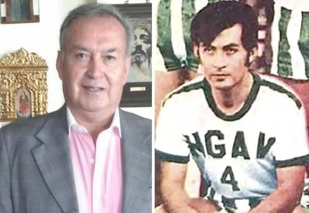 Guido Meruvia tras su retiro (izq.) y como basquetbolista. Foto: Redes Sociales.