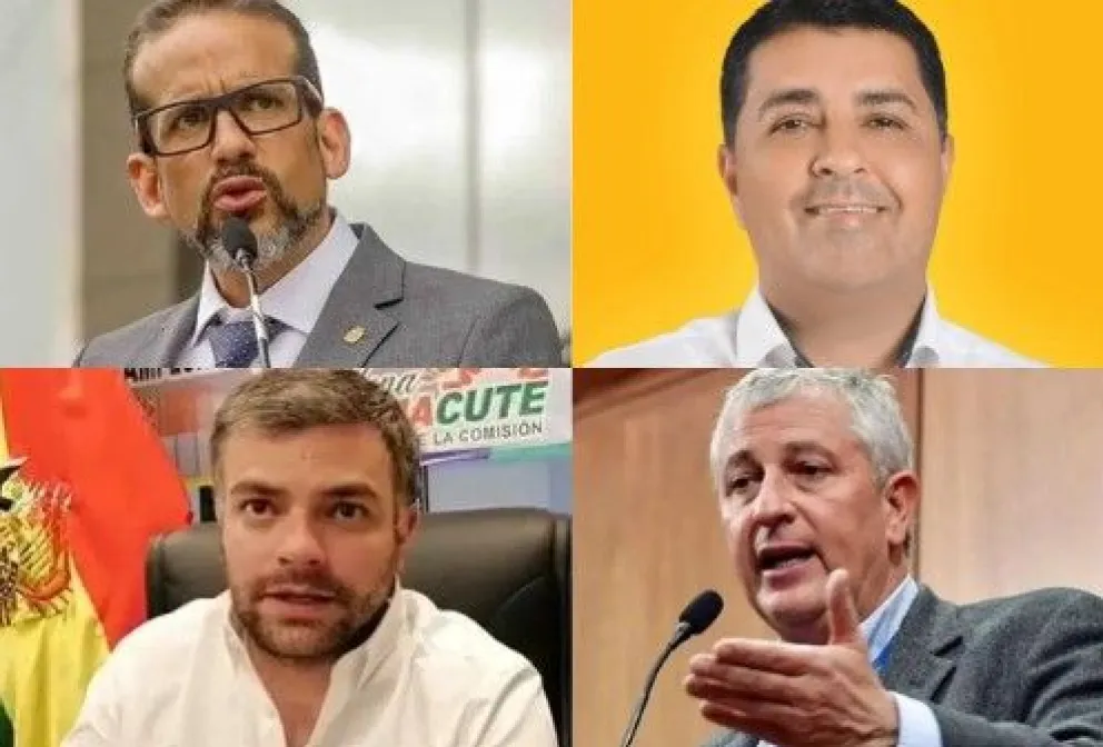 Camacho, Roca, Ormachea y Marinkovic. Foto: Composición