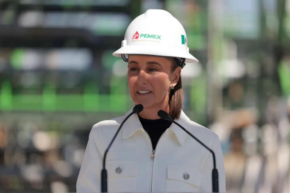 Claudia Sheinbaum, durante un acto protocolario este domingo en la ciudad de Tula, estado de Hidalgo (México). Foto: EFE