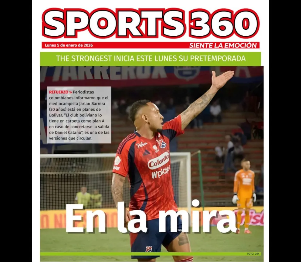 El colombiano Jarlan Barrera con la camiseta del Independiente Medellín. Foto: archivo de internet