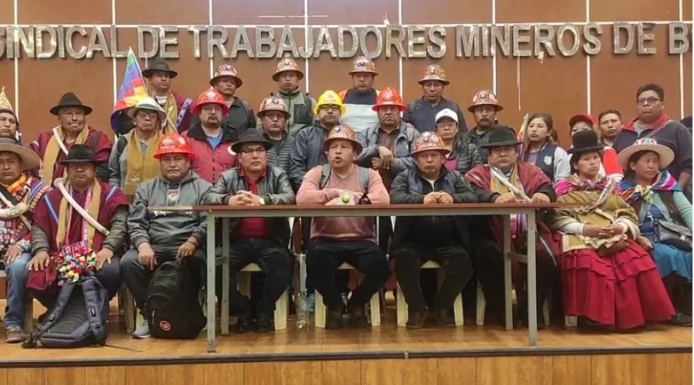 La COB tras reunión con el Gobierno anuncia bloqueo indefinido de caminos a nivel nacional. Foto: Vos TV