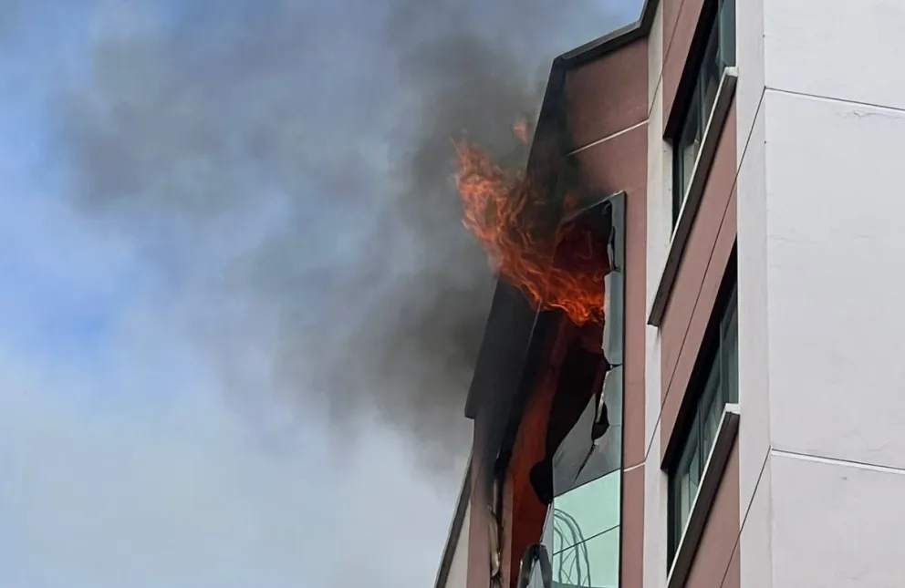 El incendio se produjo en la zona Sur de La Paz. Foto: Gentileza
