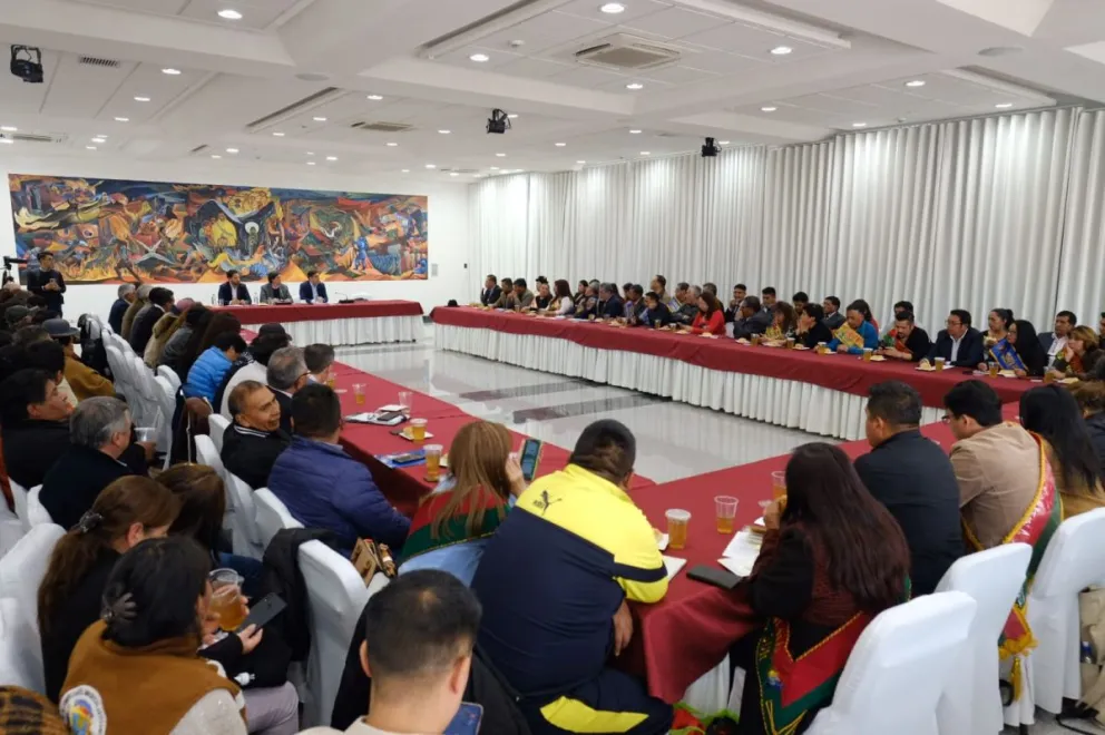 La reunión multisectorial. FOTO: Vocería presidencial