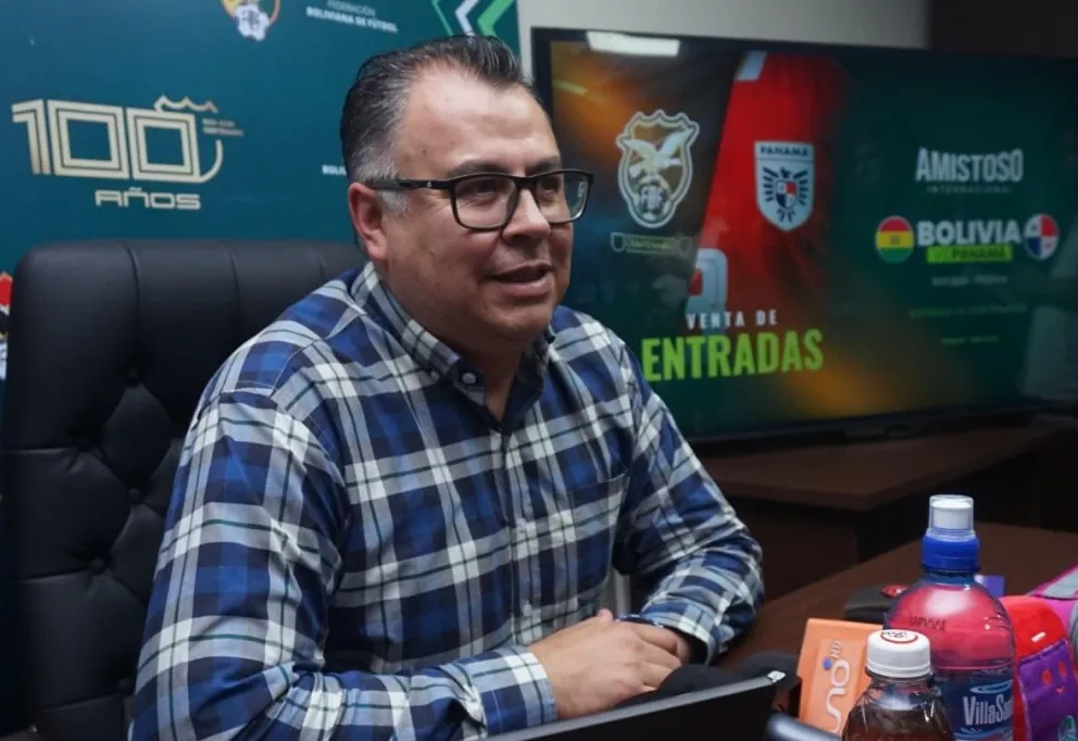 José Claure, gerente de Marketing de la Federación Boliviana de Fútbol. Foto: APG