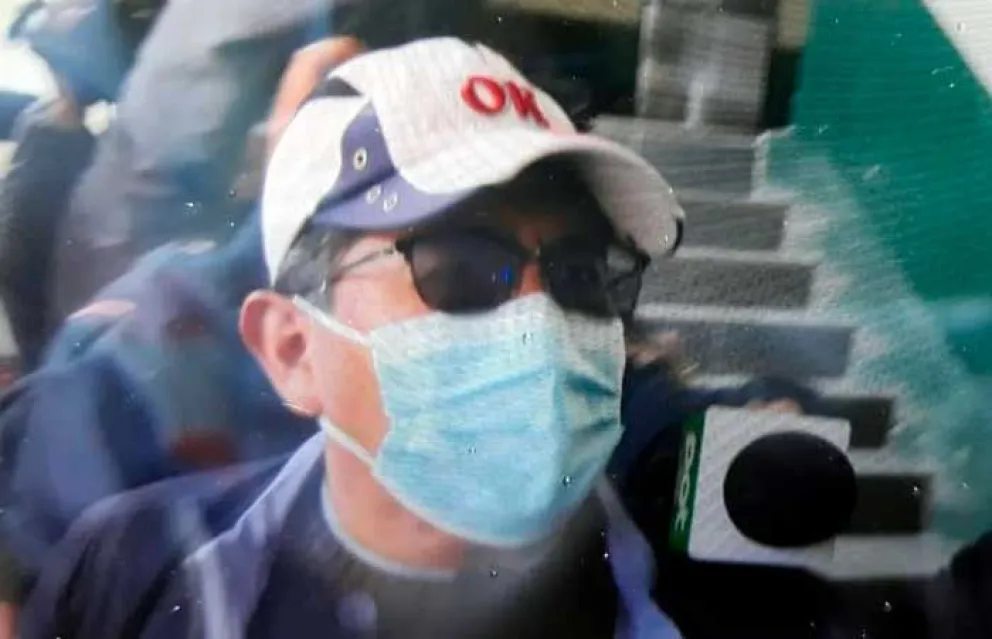 Rafael Alcón, cuando fue aprehendido en 2022. FOTO: Erbol