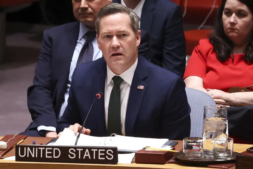 El embajador estadounidense ante la ONU, Mike Waltz, durante una reunión del Consejo de Seguridad de las Naciones Unidas en Nueva York (EEUU). Foto: EFE