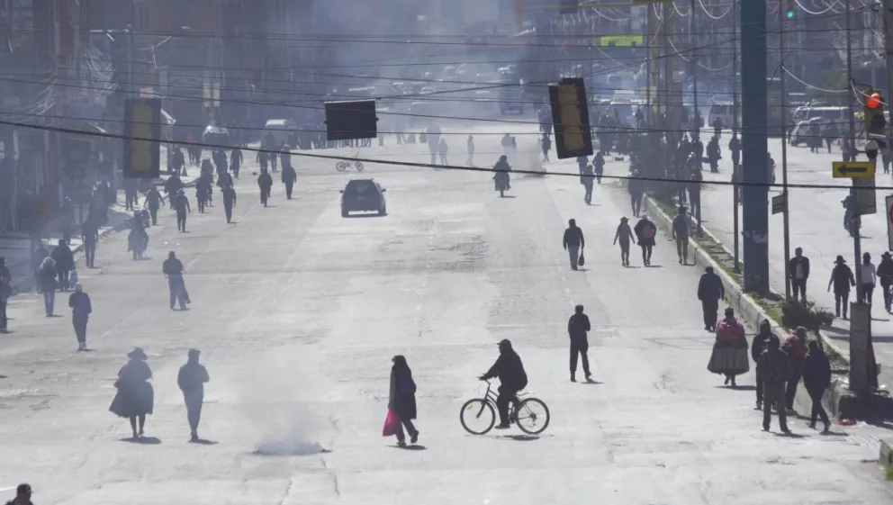 Protestas en El Alto. FOTO: APG