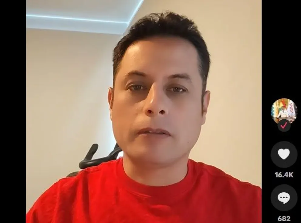 El vicepresidente Edmand Lara en el video que publicó sobre el ministro Óscar Justiniano.