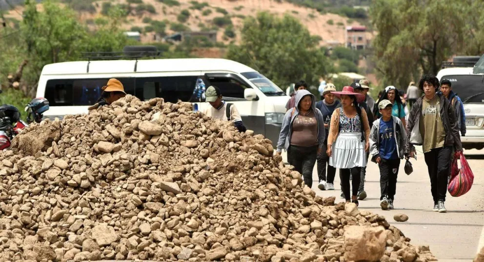 Bloqueos en el departamentos de Cochabamba. Foto: EFE