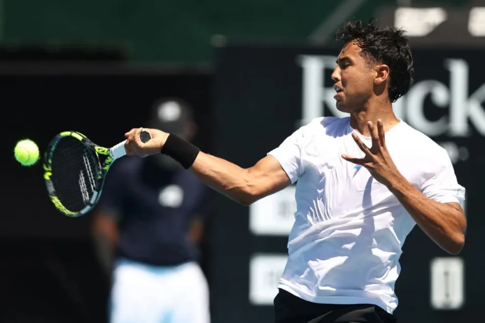 El tenista boliviano Hugo Dellien en un partido anterior por un torneo internacional. Foto: Hugo Dellien