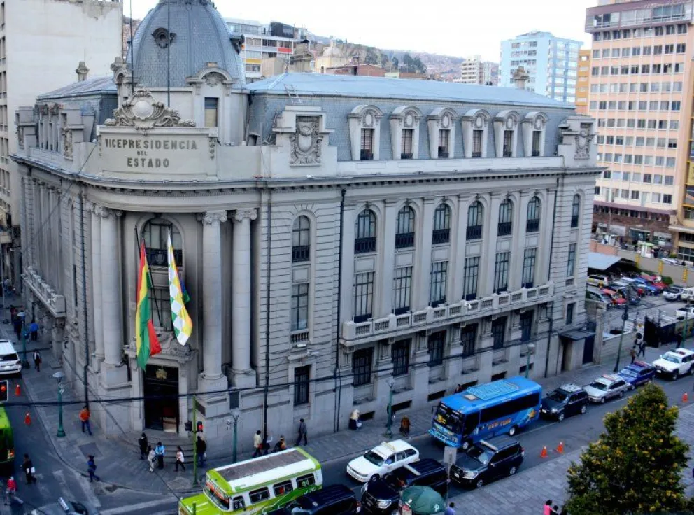 El edificio de la Vicepresidencia, en La Paz. Foto: ABI 