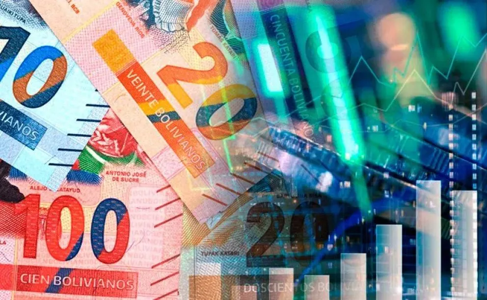 Una imagen de billetes e indicadores económicos. Foto: Archivo ABI 