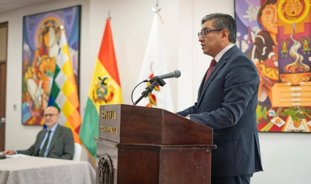Linares, cuando asumió en el cargo de viceministro. Foto: Presidencia 