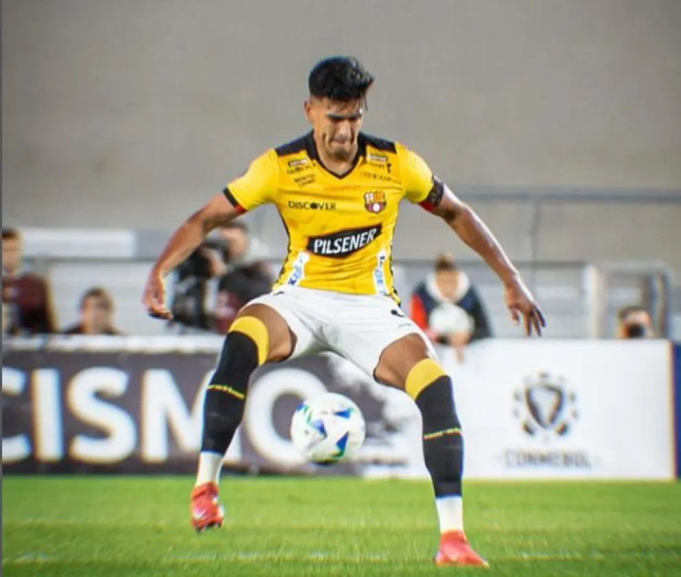 Arreaga, durante un partido con el Barcelona SC. Foto: XA