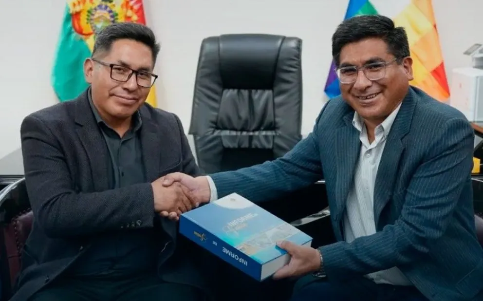 Los exministros Néstor Huanca y Zenón Mamani en una imagen de archivo.