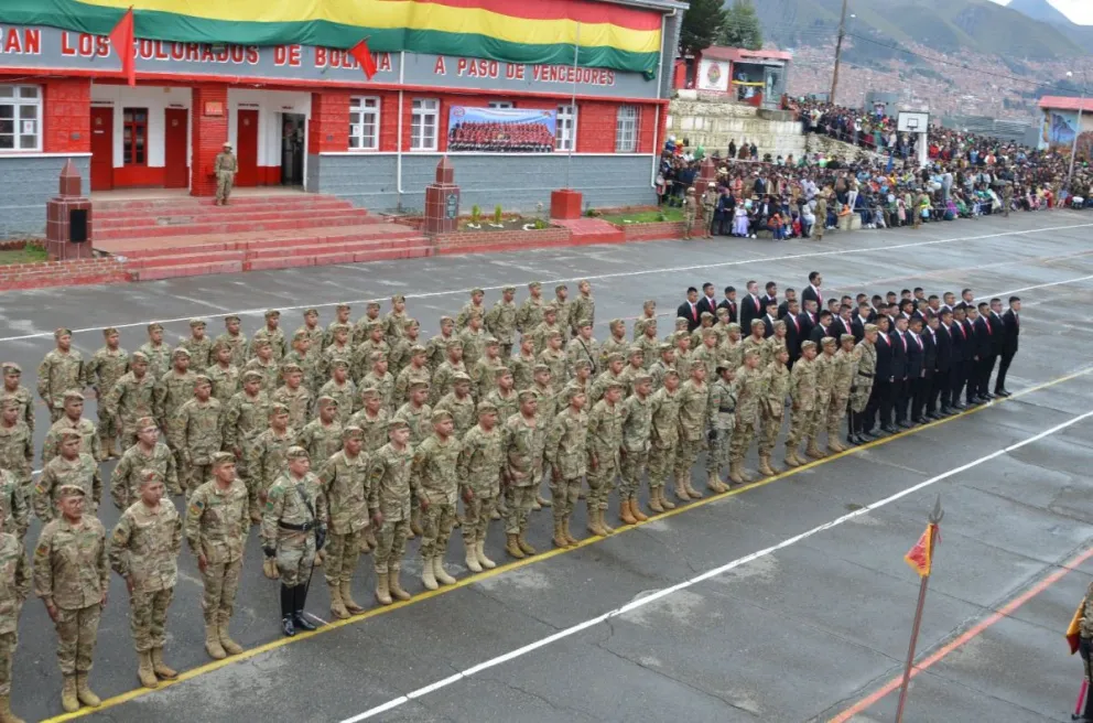 El acto de licenciamiento de los conscriptos. Foto: Ministerio de Defensa