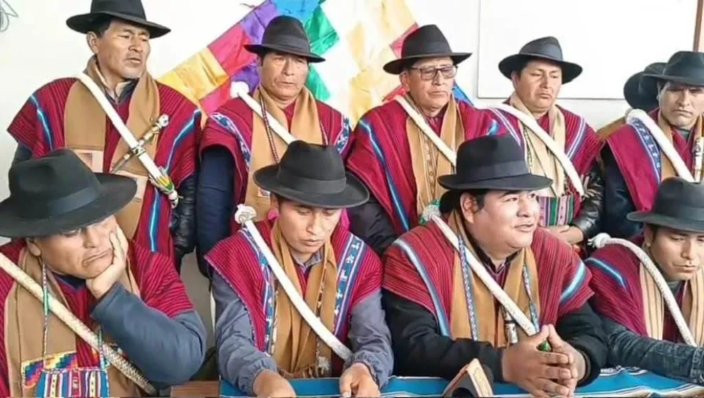 Captura video de la conferencia de prensa de la Federación Departamental Única de Trabajadores Campesinos de La Paz “Tupac Katari”.