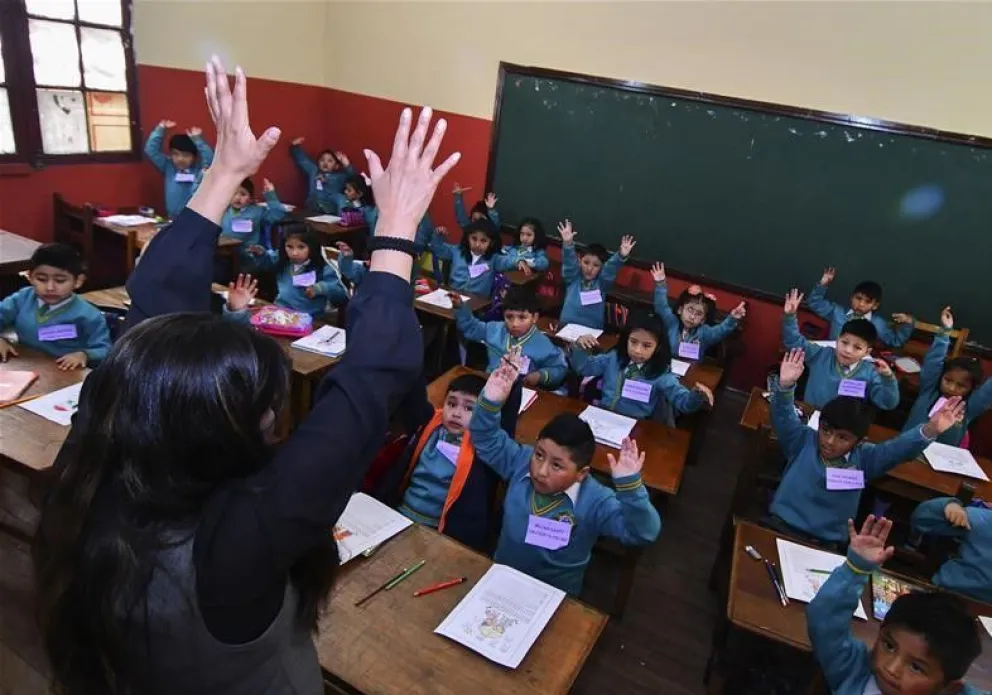 Alumnos en clases en una imagen de archivo. Foto: Xinhua