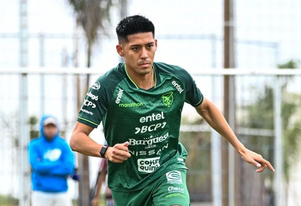 Ramiro Vaca en uno de los últimos entrenamientos de la Selección nacional. Foto: La Verde - FBF