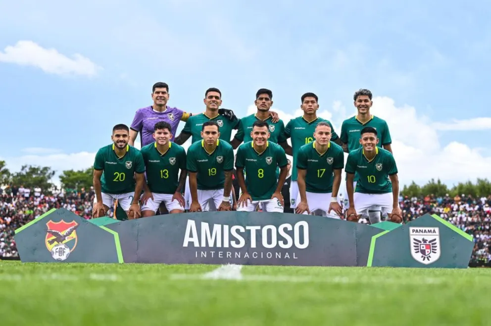 El onceno inicial que arrancó el compromiso ante Panamá. Foto: FBF