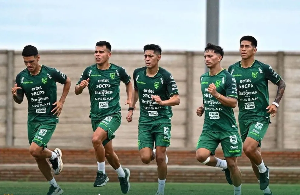 Jugadores de la Selección nacional en un entrenamiento anterior. Foto: La Verde - FBF
