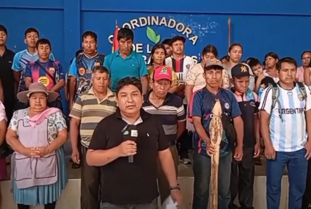 Pronunciamiento de la dirigencia cocalera sobre Evo Morales. Foto: Captura de imagen 