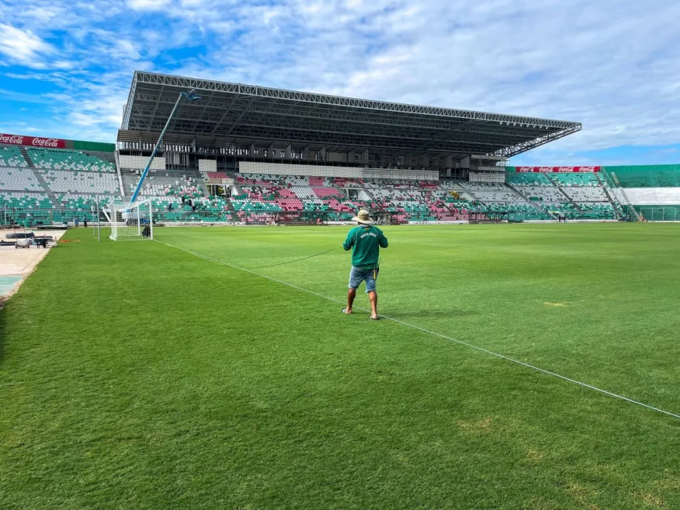 El Tahuichi Aguilera es refaccionado. Foto: Gobernación de Santa Cruz.