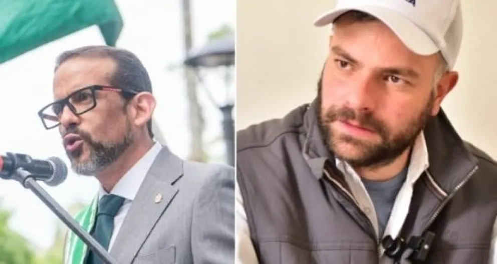 El gobernador Luis Fernando Camacho y el senador José Manuel Ormachea. Foto; DTV