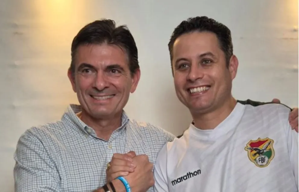 El presidente Rodrigo Paz y el vicepresidente Edmand Lara. Foto: PDC