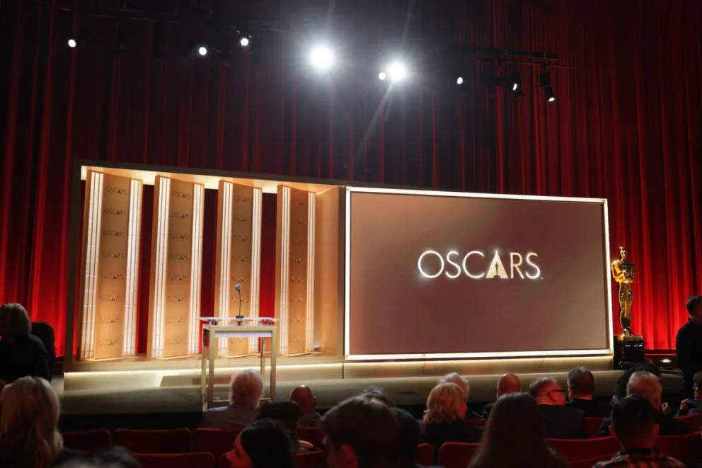 El escenario durante la ceremonia de nominaciones de la 98.ª edición de los Premios de la Academia (Óscar 2026) en el Teatro Samuel Goldwyn, en Beverly Hills, California, Estados Unidos, el 22 de enero de 2026. Foto: EFE