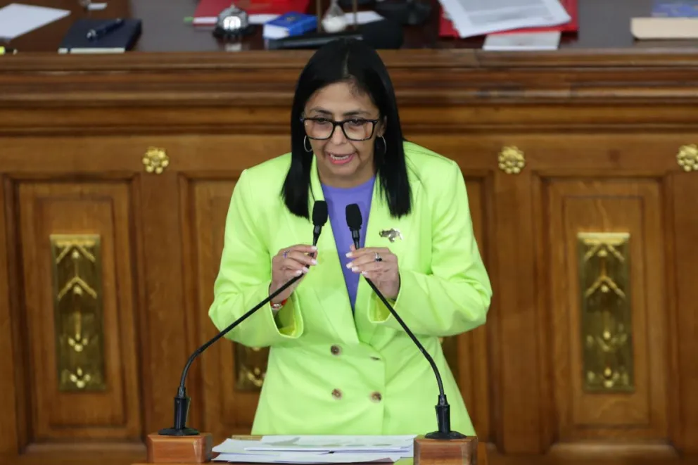 Foto de archivo de la presidenta encargada de Venezuela, Delcy Rodríguez. Foto: EFE