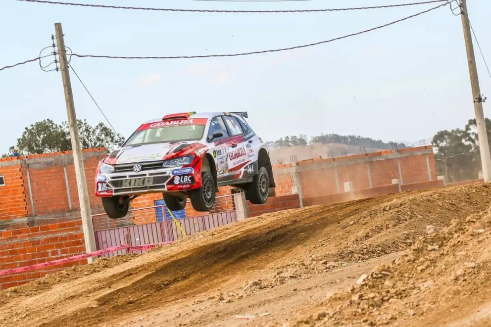 El cruceño Mariano Aguilera en una carrera anterior. Foto: Prensa Aguilera.