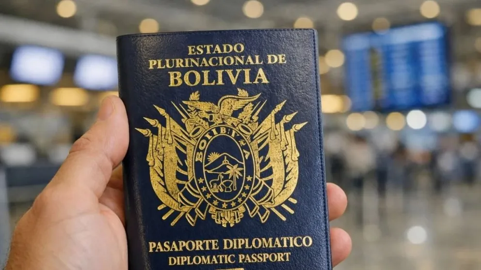 Imagen referencial del pasaporte diplomático, generada con IA. Foto: El Deber 