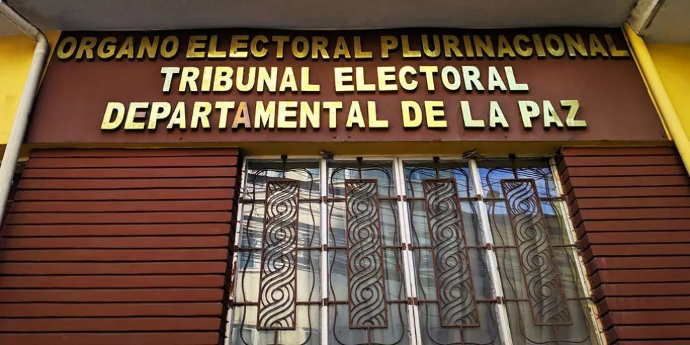 Frontis del Tribunal Electoral Departamental de La Paz. Foto:TED