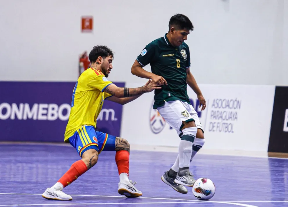 Incidencia entre Bolivia y Colombia. Foto: Conmebol.