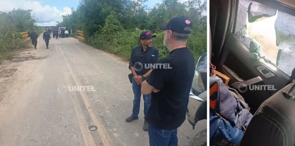 El gobernador Luis Fernando Camacho y  el asambleísta Zvonko Matkovic. Foto: Unitel.