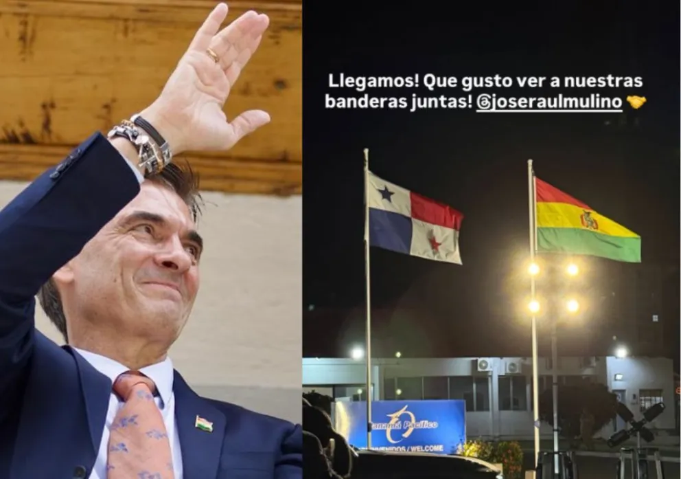 Una imagen de archivo de Paz y un mensaje en sus historias. Fotos: RRSS del mandatario 